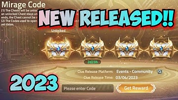 NEW RELEASE CODE 💖 - Mirage Code | Mobile Legends: Adventure
