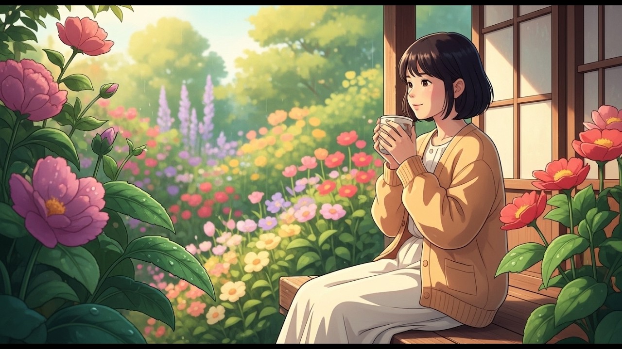 Rainy Night to Sunny Morning ☔ Cozy Ghibli Style Slow Living ASMR