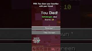 Pov: You Share Your Healthbar With Your Friend In MINECRAFT