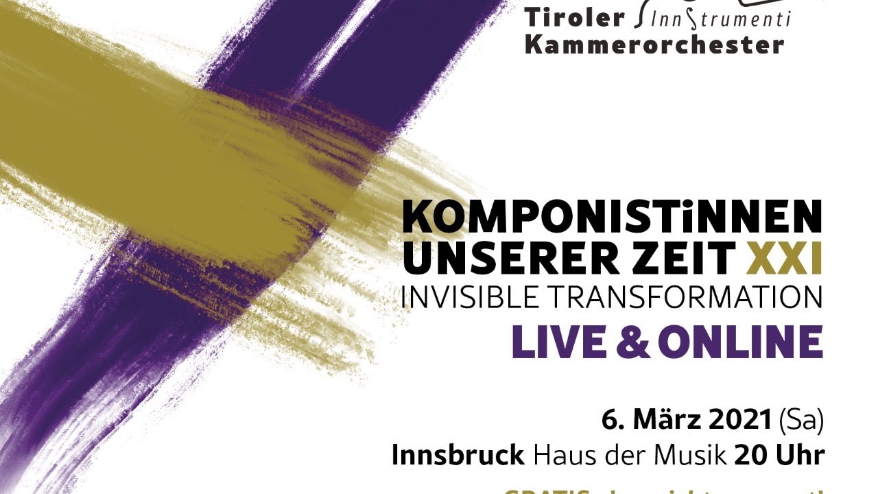 06.03.21 I LIVE I KomponistInnen unserer Zeit XXI | Tiroler Kammerorchester InnStrumenti