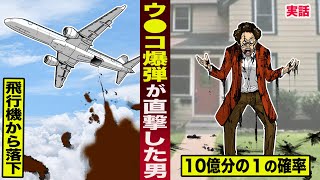 【実話】確率10億分の1の奇跡...ウ●コ爆弾が直撃した男。飛行機から落下したウ●コが見事に命中。