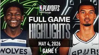 SPURS vs TIMBERWOLVES FULL GAME 1 HIGHLIGHTS | NBA PLAYOFFS 2026 | May 4, 2026 | NBA 2K26