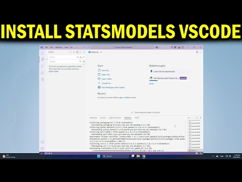 How To Install Statsmodels for Python in VS Code Statistical Modeling & Data Analysis in Python
