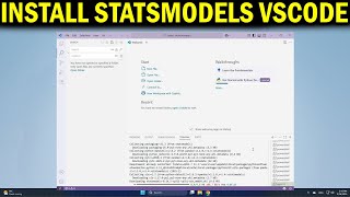 How To Install Statsmodels For Python In Vs Code Statistical Modeling Data Analysis In Python