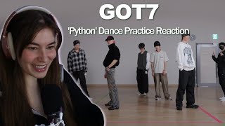 GOT7 'PYTHON' DANCE PRACTICE REACTION! (And freaking out about Jay B's outfit)