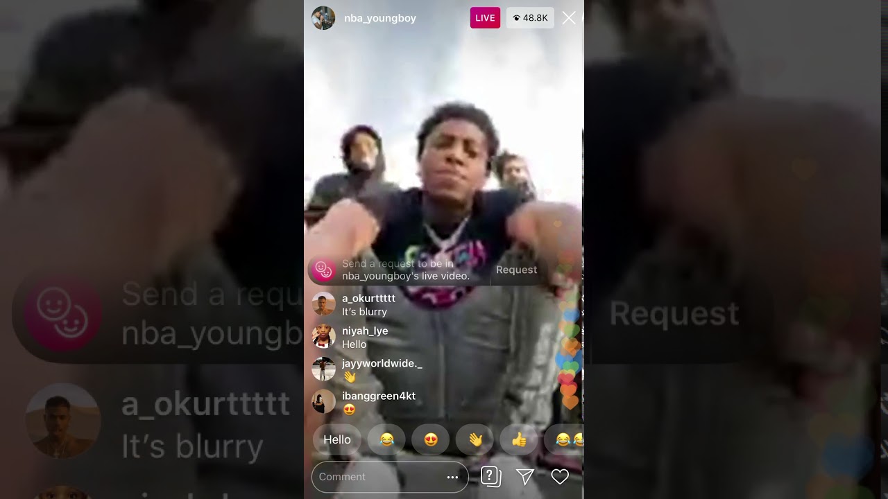 Nba youngboy previews new music on Instagram live