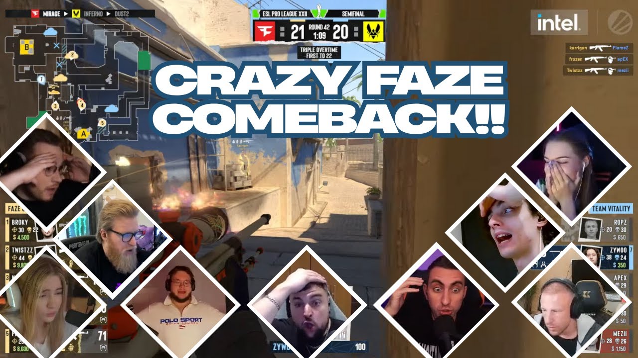 STREAMERS REACT TO INSANE FAZE COMEBACK | FINAL MOMENTS | CS2