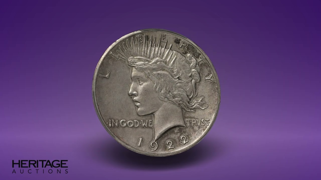 1922 $1 Matte Finish, High Relief, PR63 PCGS. CAC. Proof Peace