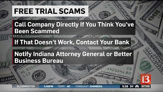 Don't be fooled by free trial scams