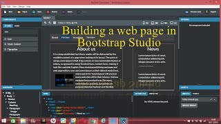 How to make a web page in Bootstrap Studio