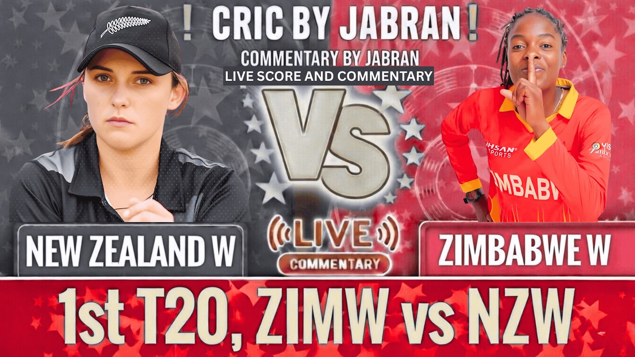 New Zealand W vs Zimbabwe W Live Score and Fan Commentary | NZ W vs ZIM W 1st T20 | Cric By Jabran