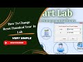 How to change A Reset Finanical Year in Lab