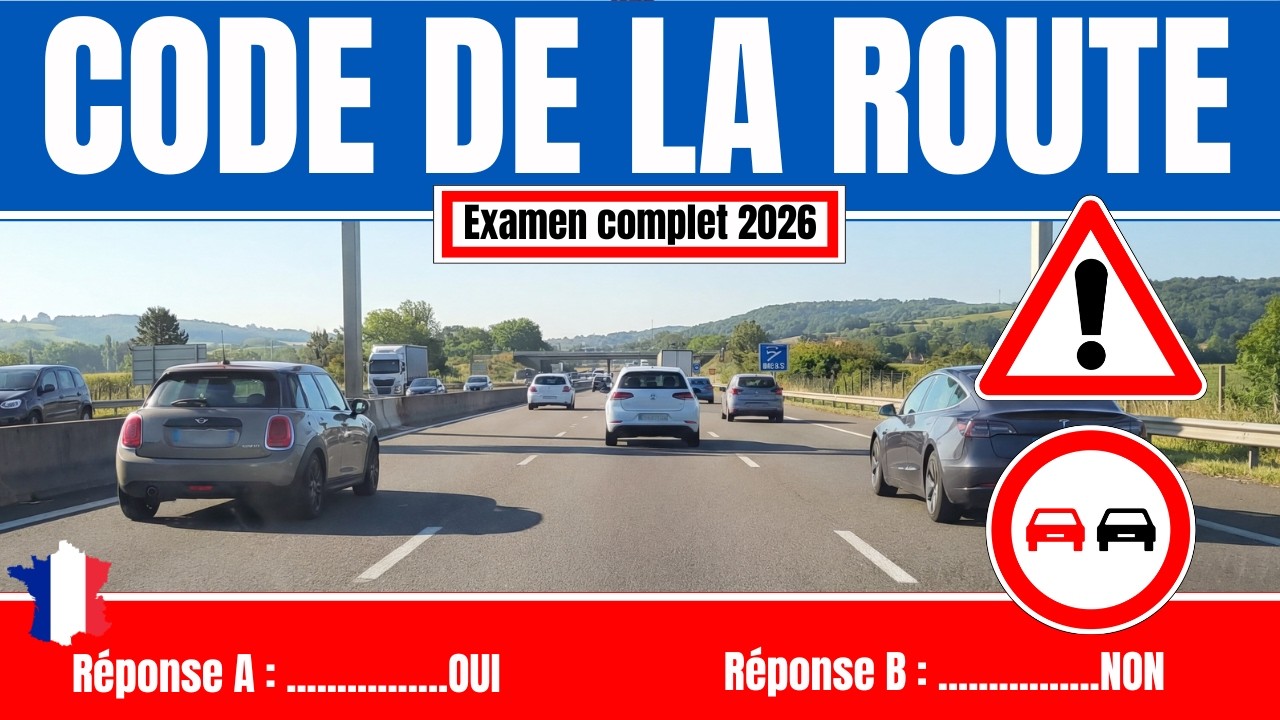 CODE DE LA ROUTE 2026  / EXAMEN N°8