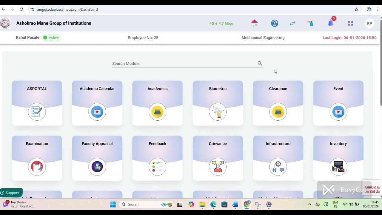OBE Module: Eduplus Campus ERP System