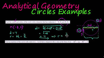 Analytical Geometry: More Circle Examples