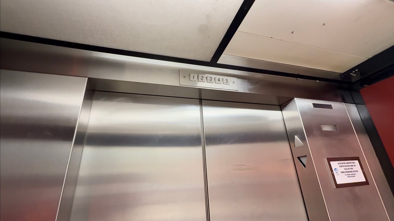 MY LAST RIDE! 1981 Dover Traction Elevator @ Center in the Square Parking Garage, Roanoke VA, USA.