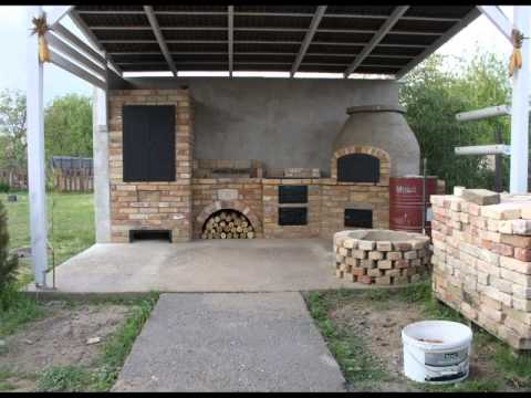 Kerti konyha építése ( wood fired oven construction hungary ...
