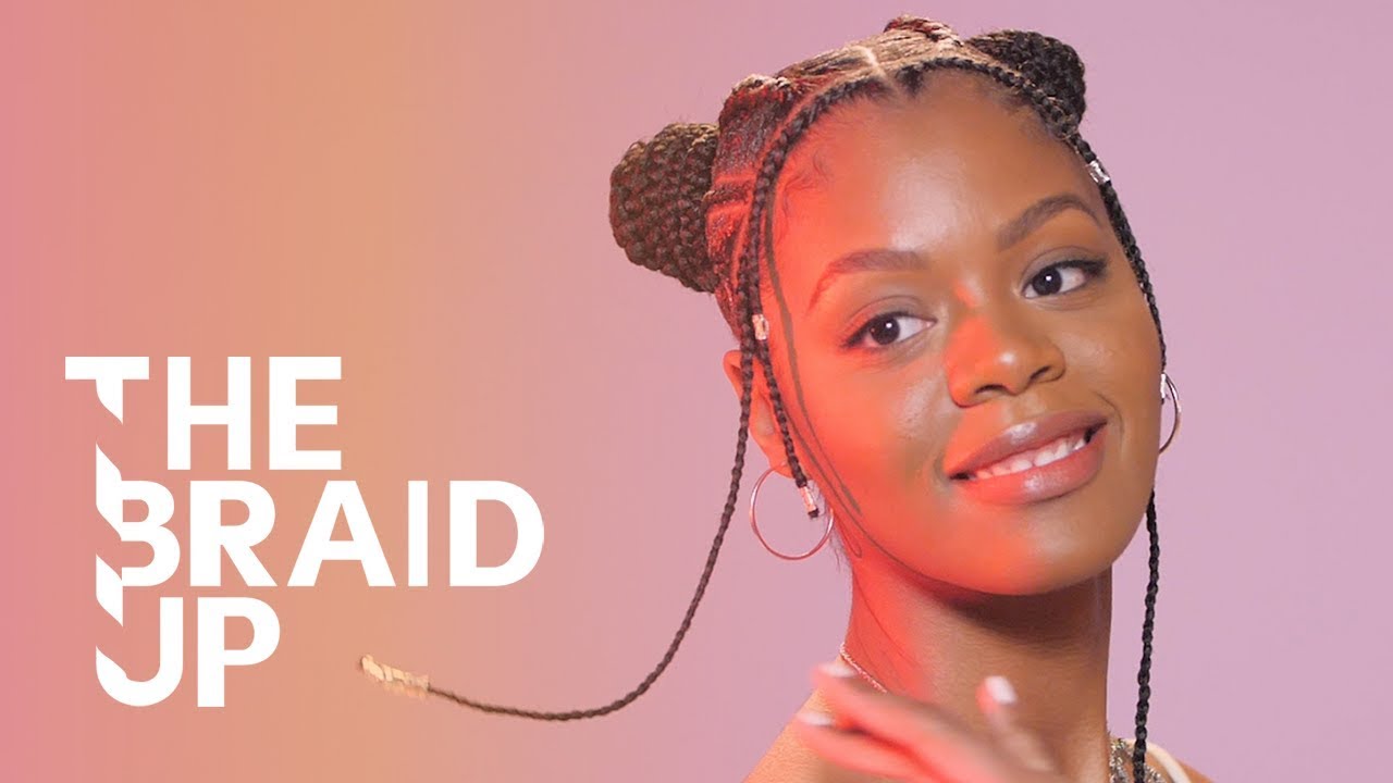Stitch Braid Space Buns The Braid Up Cosmopolitan YouTube