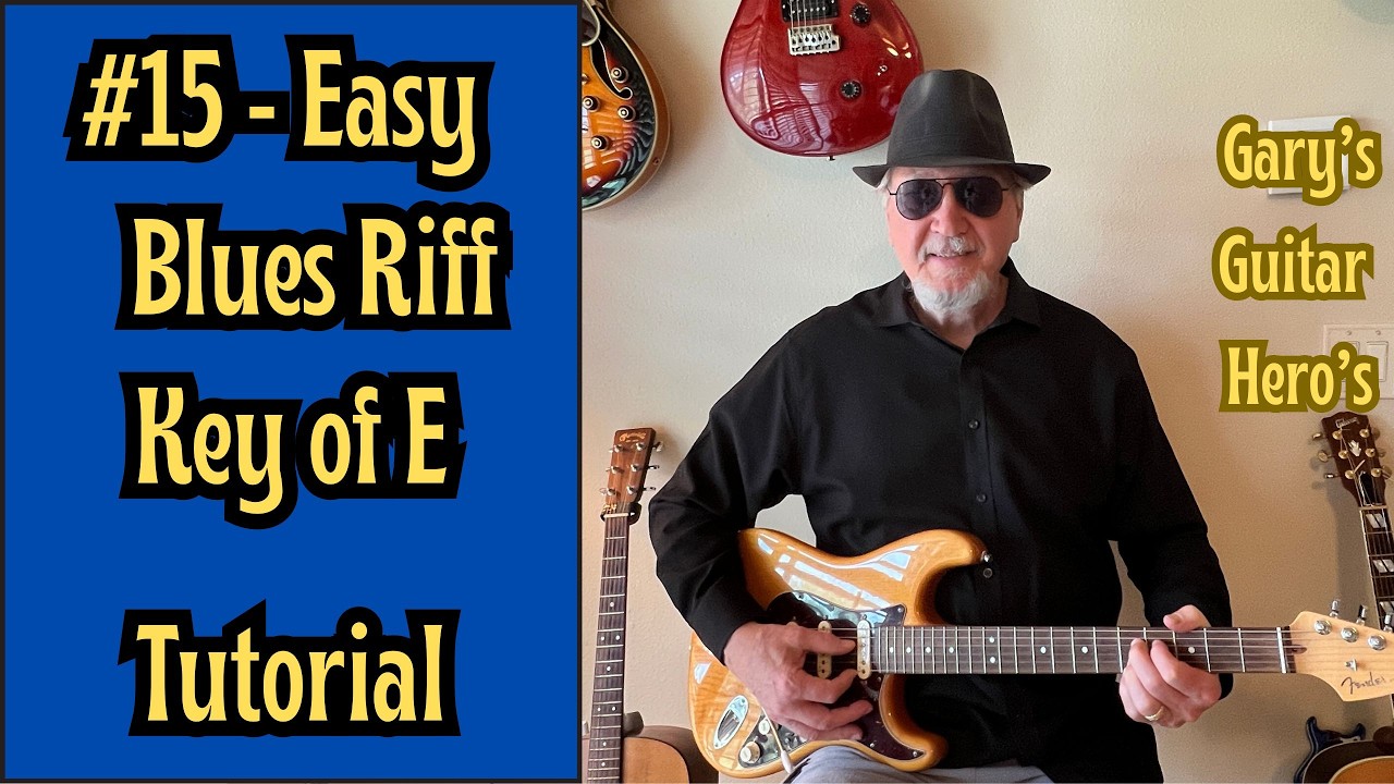 #15 - Easy Beginner Blues Riff #15 in the Key of E - Electric Guitar ...