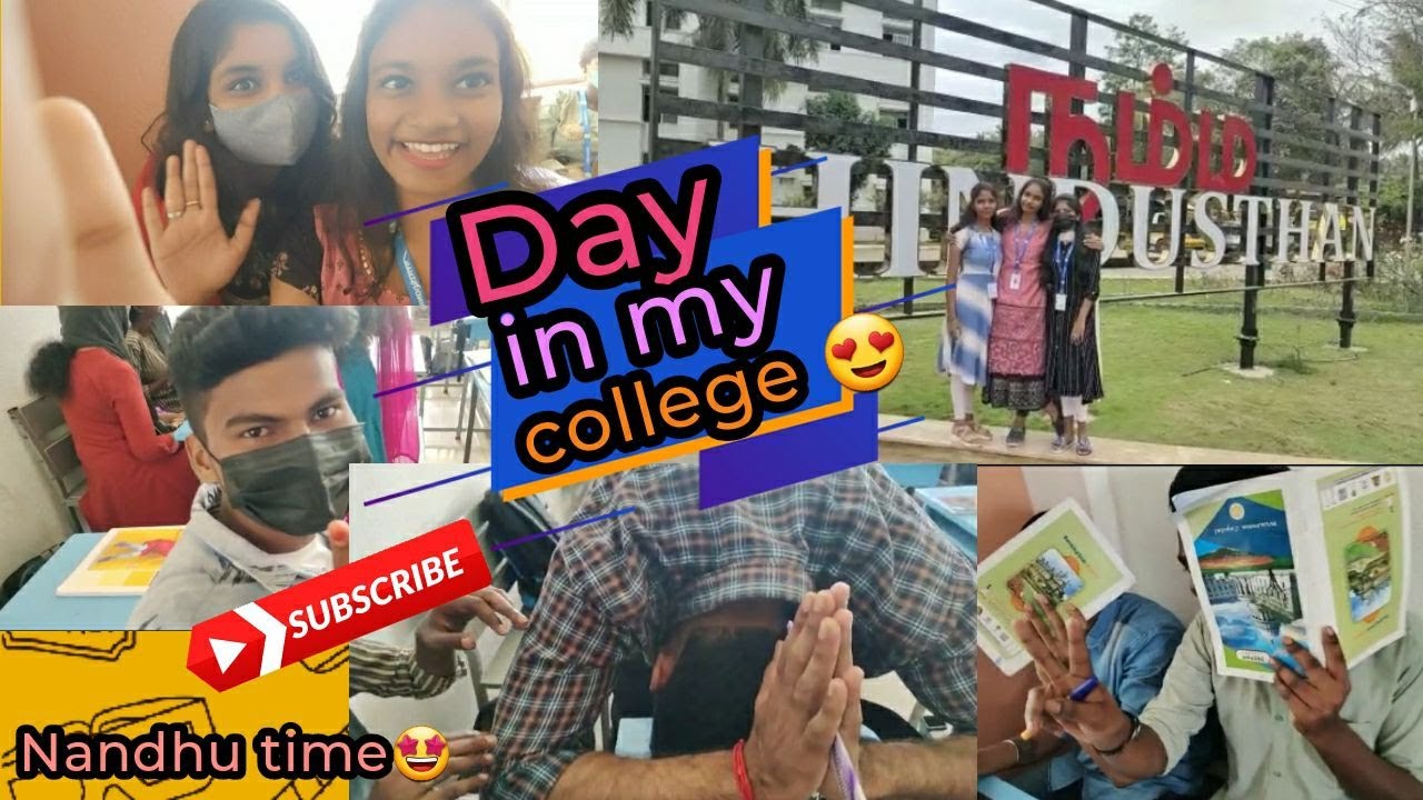 Hindusthan college vlog😜guys🥰//coimbatore||students life college🥰||Tamil vlog//NANDHU TIME