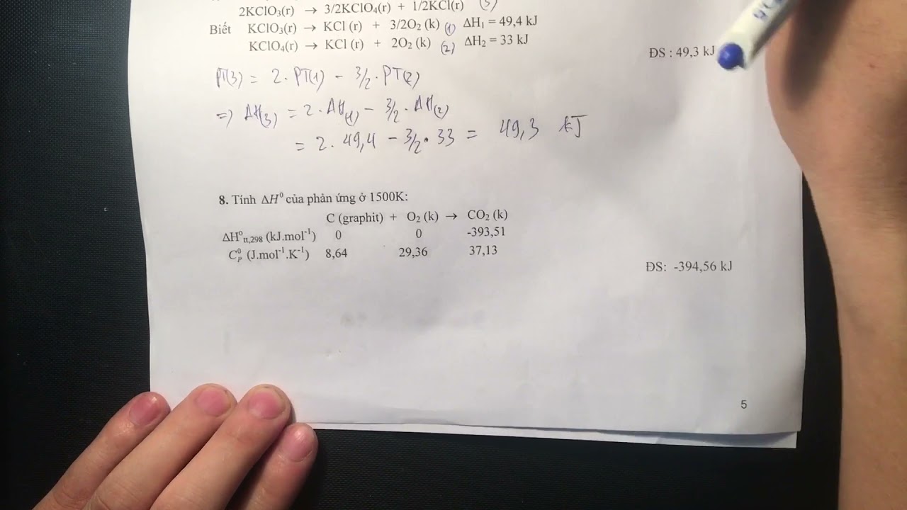 Hoá Đại Cương: Nhiệt động Hoá học_Bài tập- P2