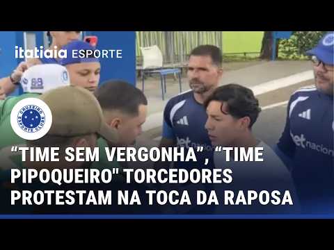 CRUZEIRO FANS PROTEST AT TOCA DA RAPOSA II AHEAD OF MATCH AGAINST VITÓRIA