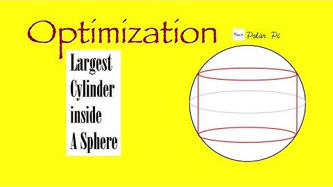 (Optimization) Largest Cylinder in a Sphere!