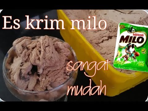 Resep dan cara membuat es krim Milo Sgt mudah - YouTube