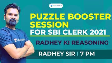 Puzzle Booster Session I SBI Clerk Prelims |Radhey Ki Reasoning|The Bankers||Radhey Sir