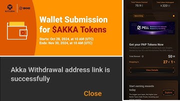 Quickly link $AKKA wallet address for tokens distribution before it