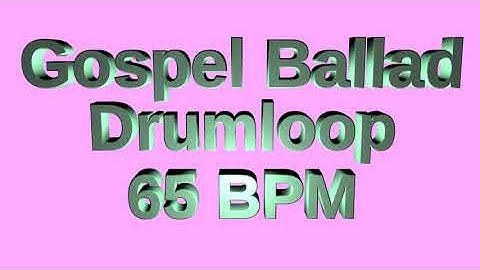 Gospel Ballad Drum Loop 65 BPM