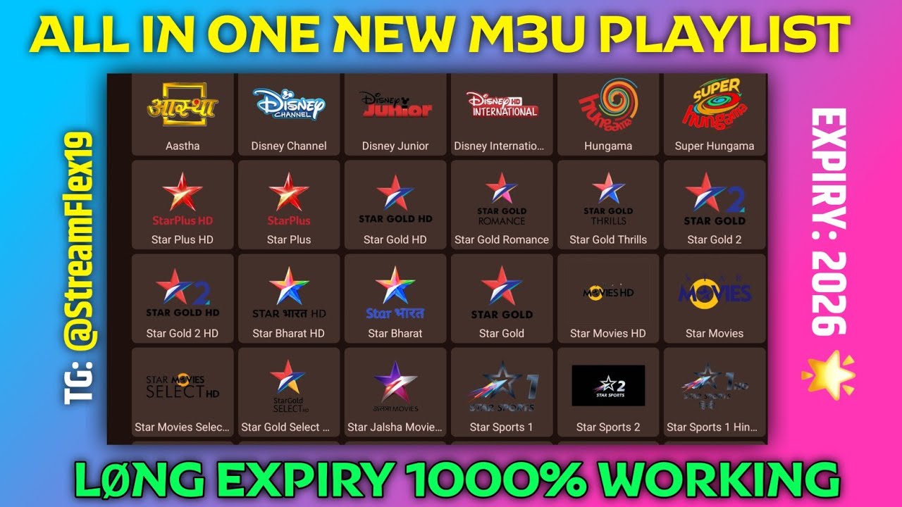 New M3u Playlist 2025 | M3u Playlist| Tata Play | Iptv
