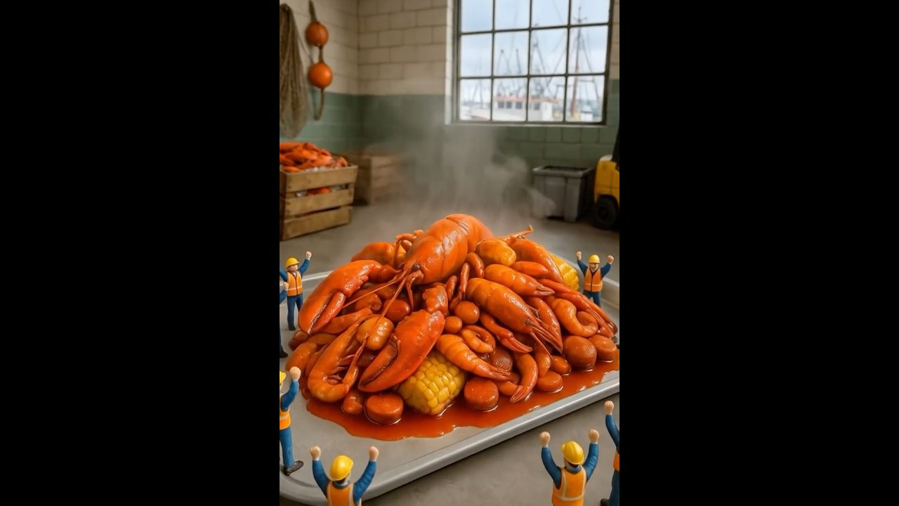 [AI] Giant Seafood Boil Made by Tiny Workers 🦞🦀🍤