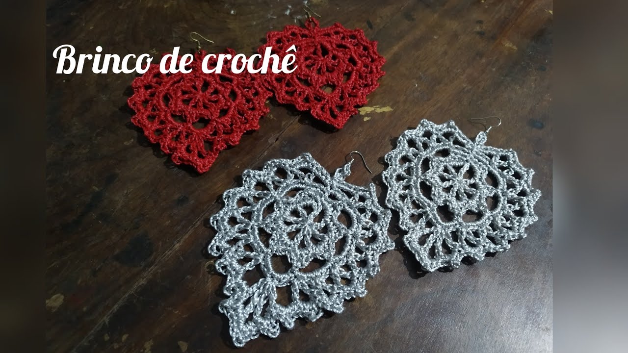 BRINCO DE CROCHÊ  #crochetearrings  #marcialobocroche