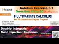 Multivariate Calculus | Exercise 3.1 (15-20) | Multiple Integrals | Chapter 3 | Dr. Nauman Khalid