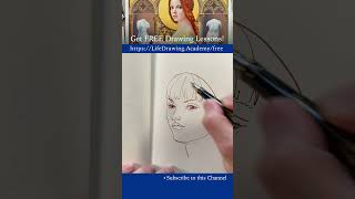 Fast Sketching a Female Face - https://lifedrawing.academy/free