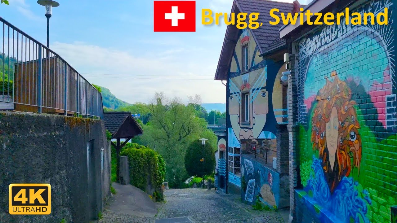 Stroll through Brugg's Altstadt from Museumstrasse to Hauptstrasse | May 2022【4K】