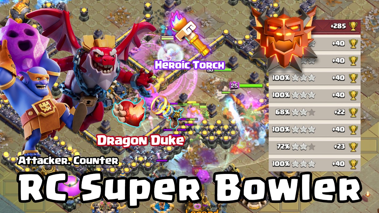 Legend League Day 15 | RC + Dragon Duke + Super Bowler Attack!!