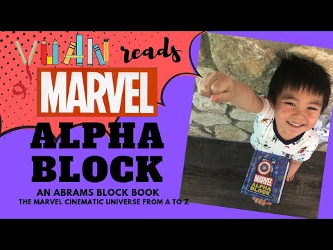 Yuan reads | Marvel Alpha Block an Abrams Block Book | Learn the Alphabet