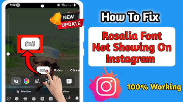 How To Fix Rosalia Font Not Showing On Instagram || Instagram New Font Update 2025