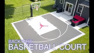 VersaCourt and MegaSlam XL  Backyard Basketball Court