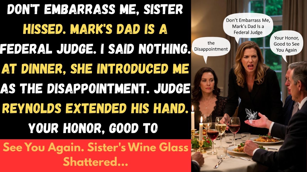 [ Full Story ] Don't Embarrass Me, Sister Hissed. Mark's Dad Is a Federal Judge. I Said Nothing...