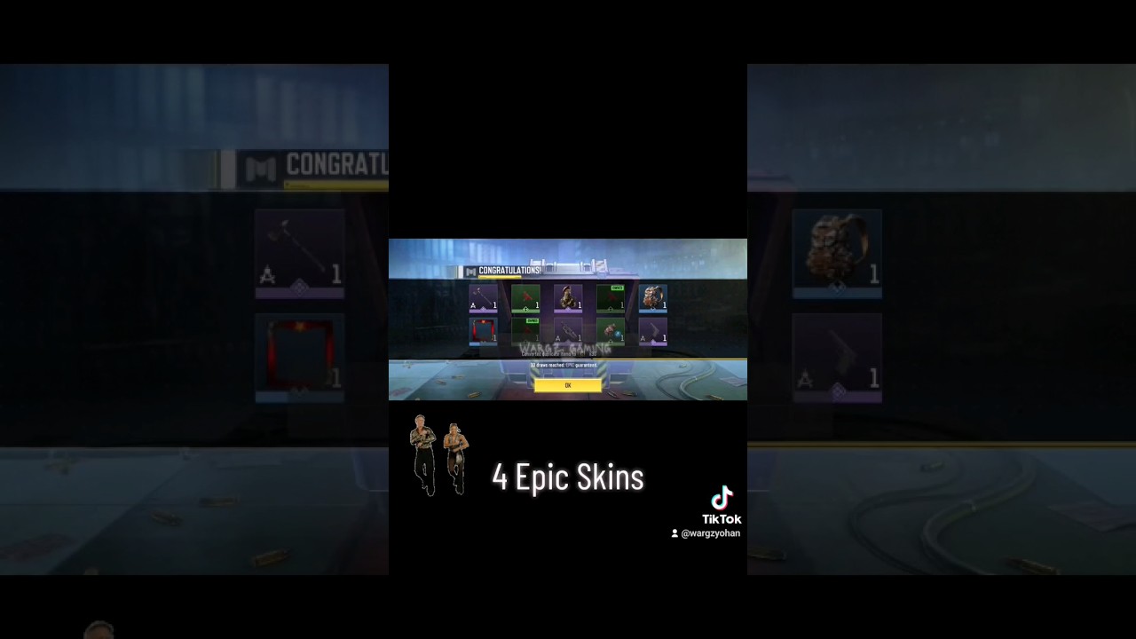 Free Crates Opening and got 4 Epic Skins including the Character