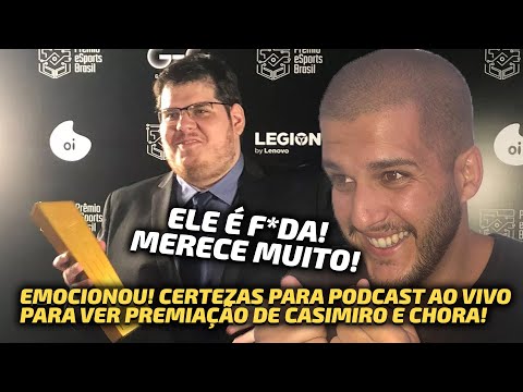 REACT AO VIVO! CERTEZAS PARA TUDO NO CHARLA PODCAST PARA VER PRÊMIO DE CASIMIRO E SE EMOCIONA!