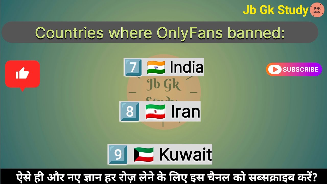 Countries where OnlyFans banned OnlyFans banned YouTube