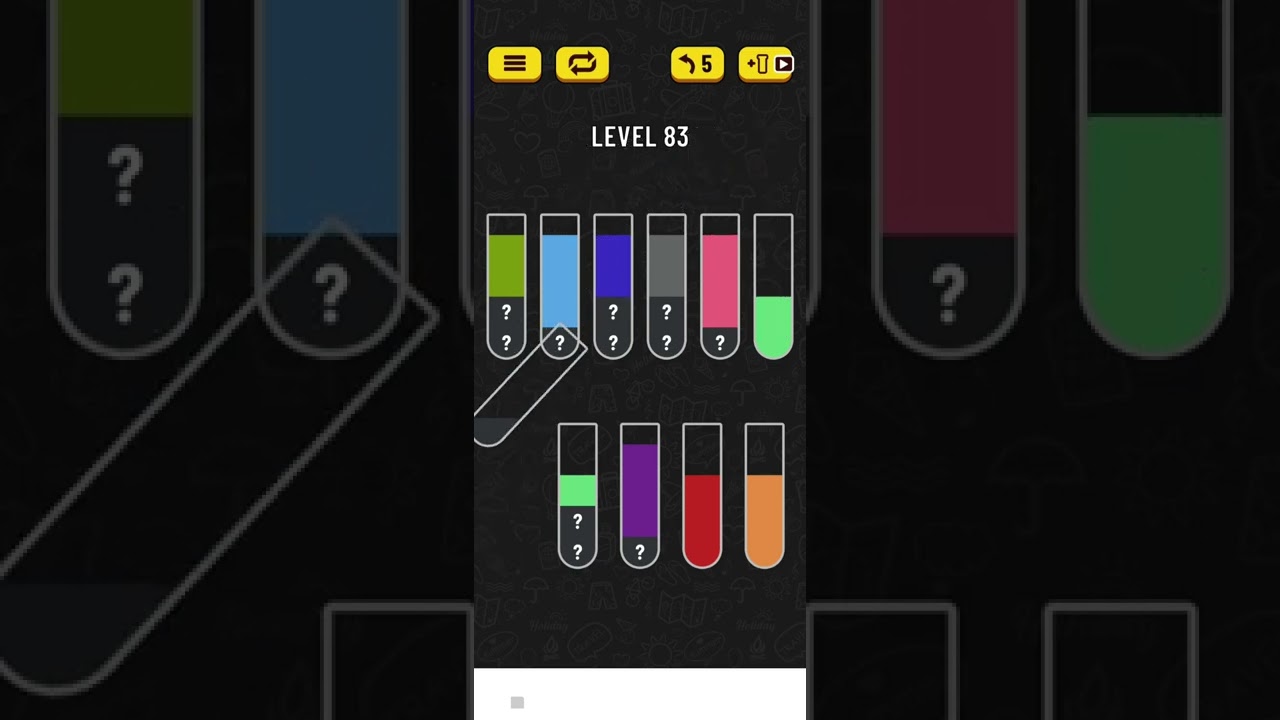 water sort puzzle level 83 solution 