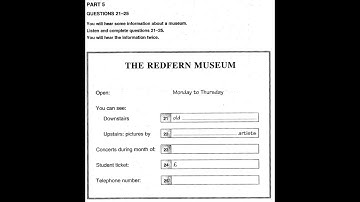 Listening A2, KET 3, Test 4, Part 5