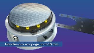 CoreFlow solution for clamping and flattening warped semiconductor wafers