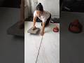 Woman Tiling a Floor Like a Pro #craftsmanship