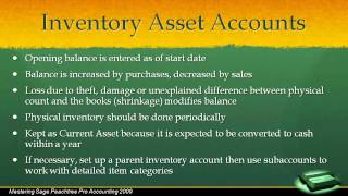 Chapter 5.1 Peachtree - Vendors and Inventory (Accounting for Inventory)